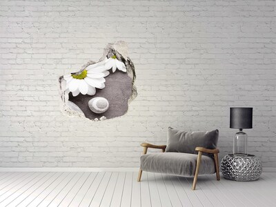 Hole in the wall decal A floral dream in concrete