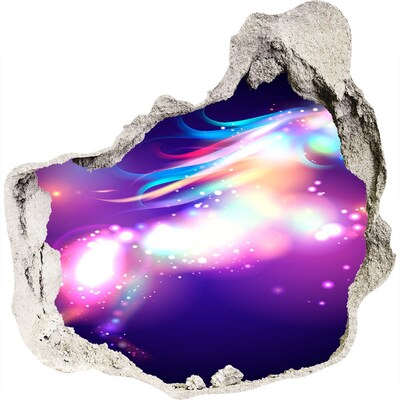 Hole in the wall sticker A cosmic explosion of colors
