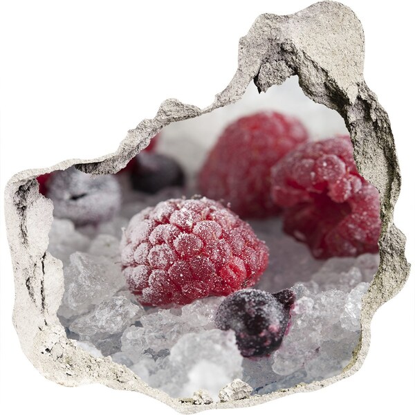 Hole wall sticker Frozen forest fruit