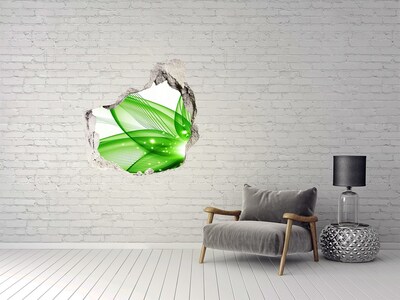 Hole in the wall sticker Green wave of light