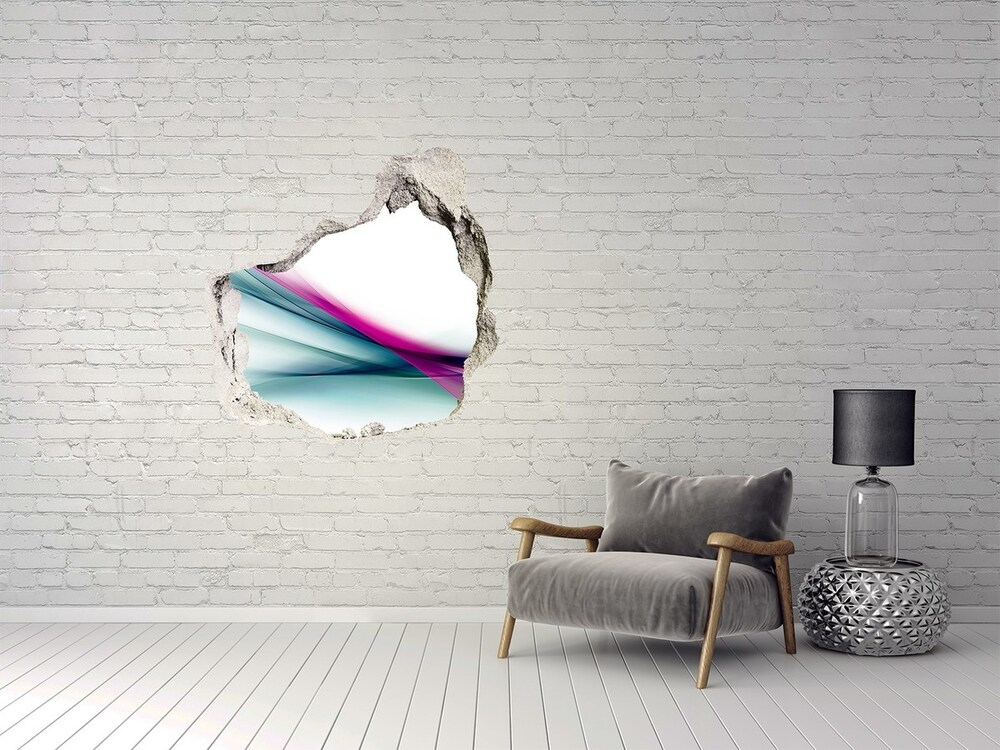 Hole in the wall decal Wave abstraction