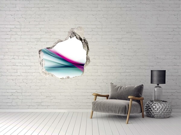 Hole in the wall decal Colorful waves in the wall
