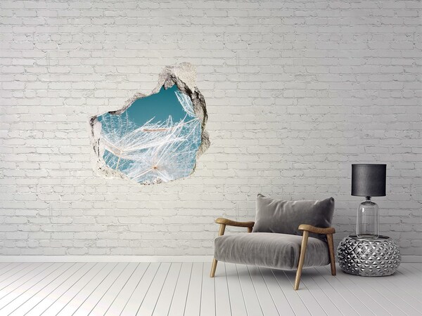 Hole in the wall sticker Dandelion seeds