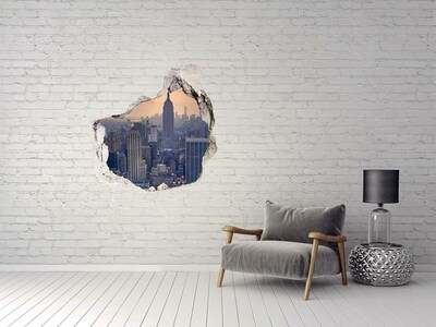 Hole in the wall sticker View of New York