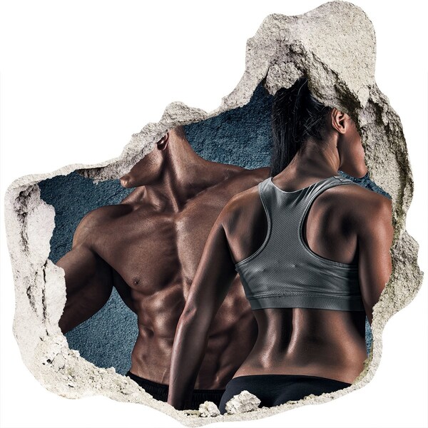 Hole in the wall sticker Muscle structure