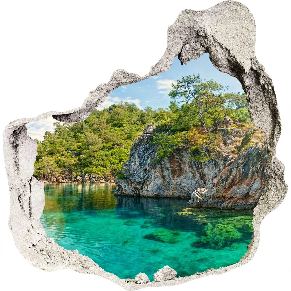 Hole in the wall sticker Blue Lagoon