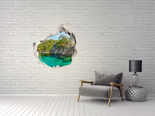 Hole in the wall sticker Blue Lagoon