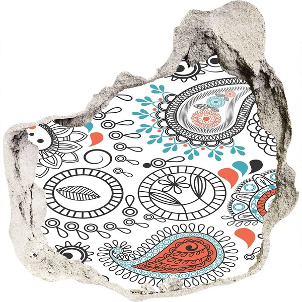 Hole in the wall decal Boho style patterns