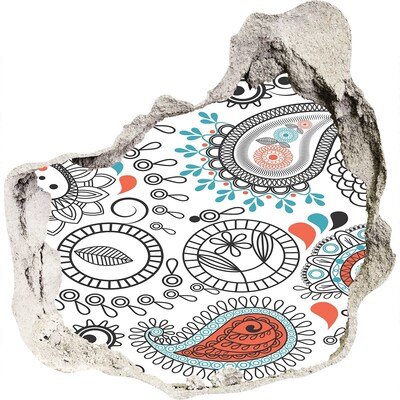 Hole in the wall decal Boho style patterns