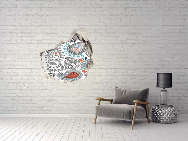 Hole in the wall decal Boho style patterns