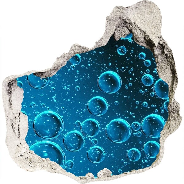 Hole wall sticker Underwater world with bubbles