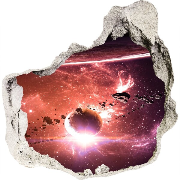 Hole wall sticker Galaxy