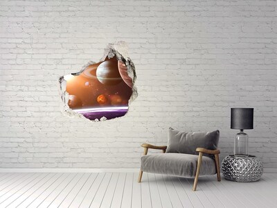 Hole wall sticker Space Adventure