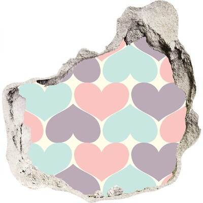3D wall hole Heart in concrete