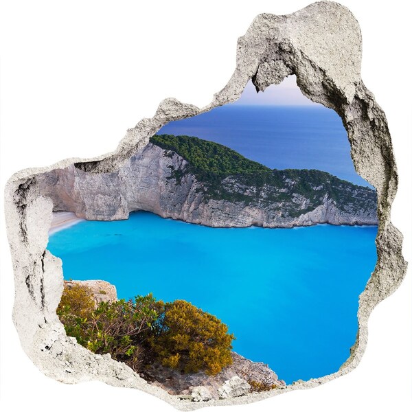 Hole wall sticker Zakynthos Bay