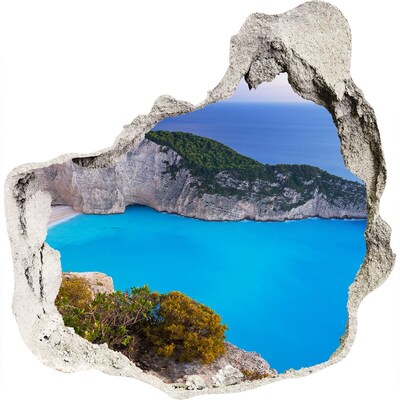 Hole wall sticker Zakynthos Bay