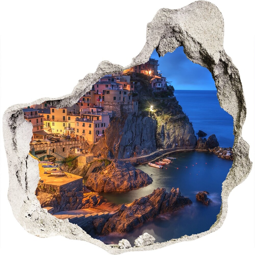 3D wall hole Manarola Italy