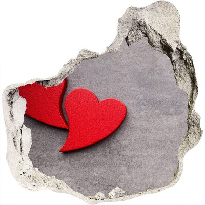 3D wall hole wallpaper Heart in a Hole in the Wall