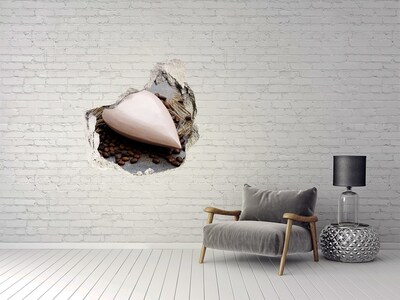 Hole wall sticker Coffee with milk