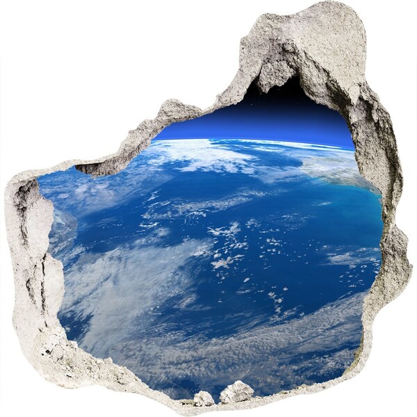 Hole wall sticker View of Earth from space