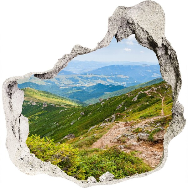 Hole wall sticker Mountain landscape with a path