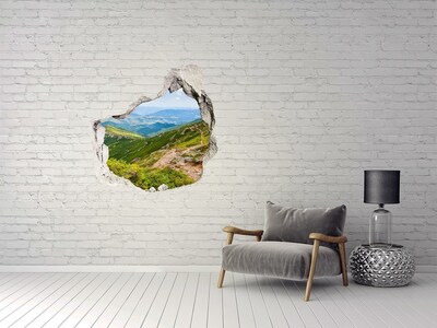 Hole wall sticker Green hills