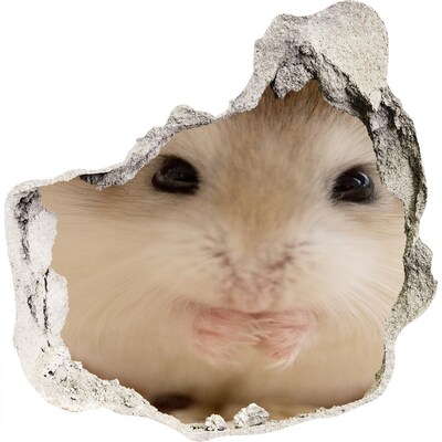 Hole in the wall decal Hamster