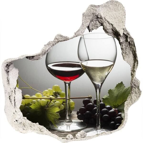 Hole in the wall sticker Wine and grapes