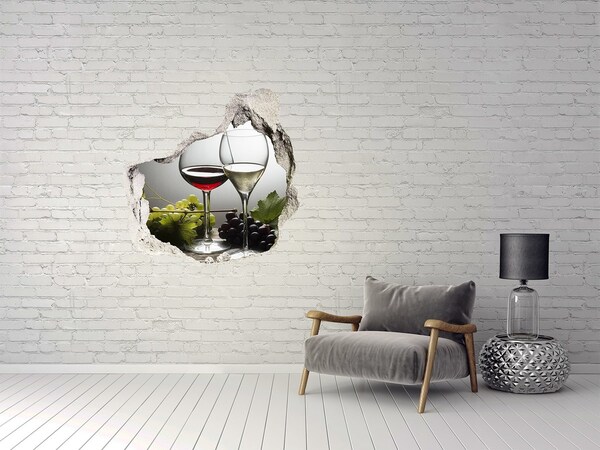 Hole in the wall sticker Wine and grapes