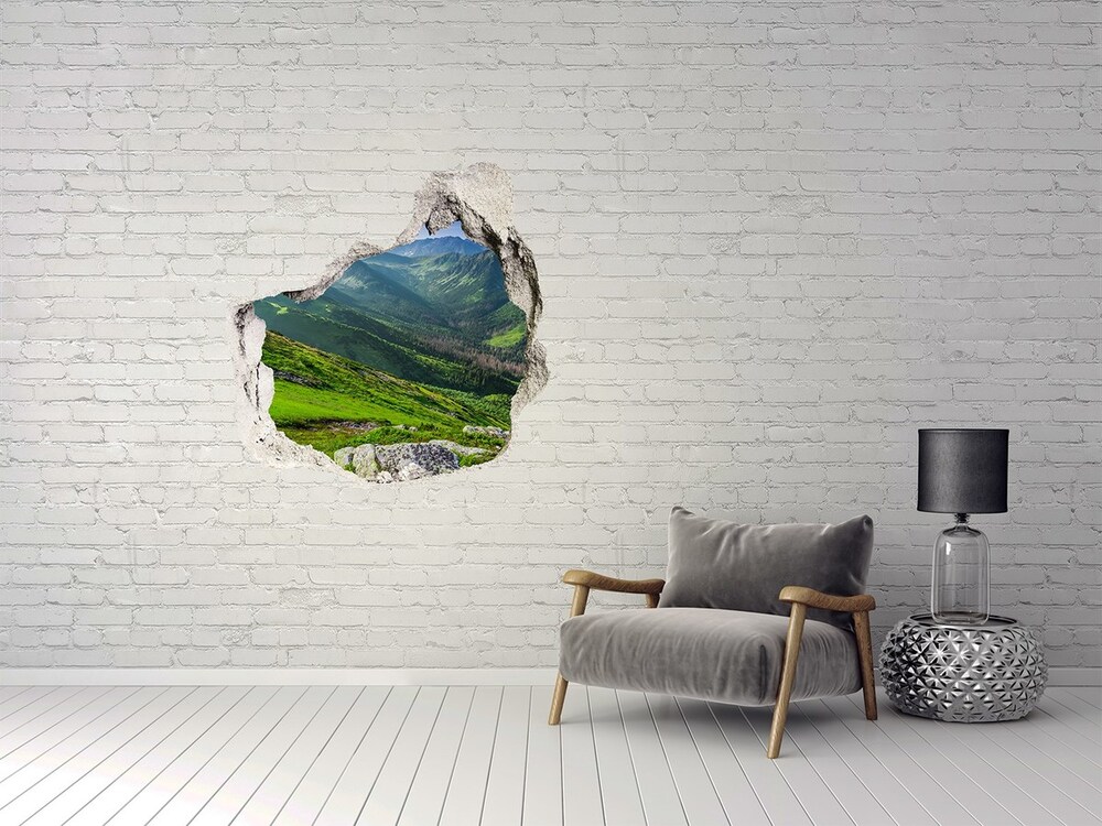 Hole in the wall decal Dawn in the mountains