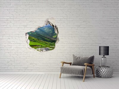 Hole in the wall decal A green valley in the mountains