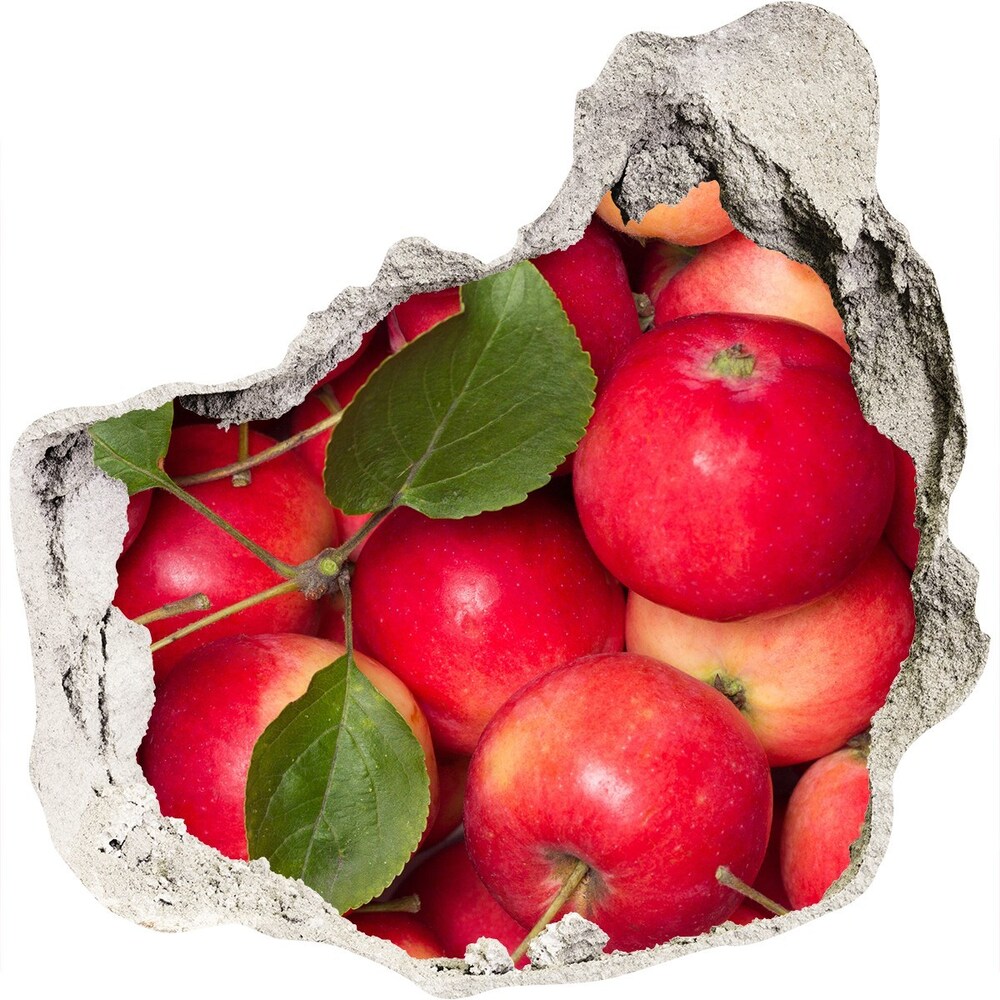 Hole in the wall decal Red apples