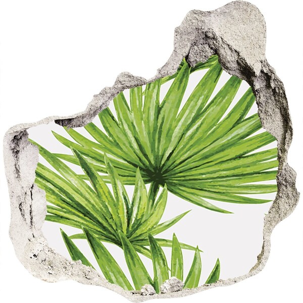 Hole in the wall sticker Tropical leaves