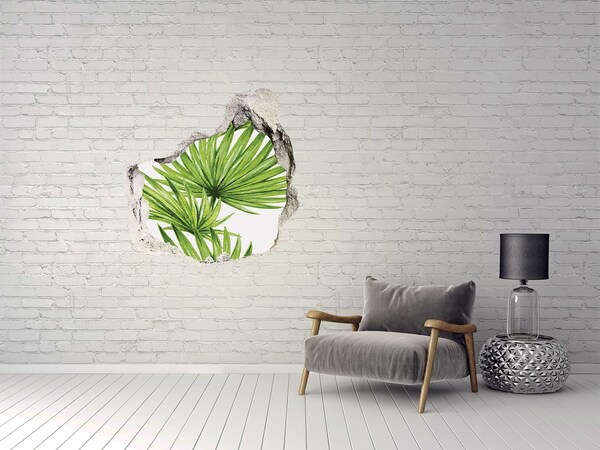 Hole in the wall sticker Tropical leaves