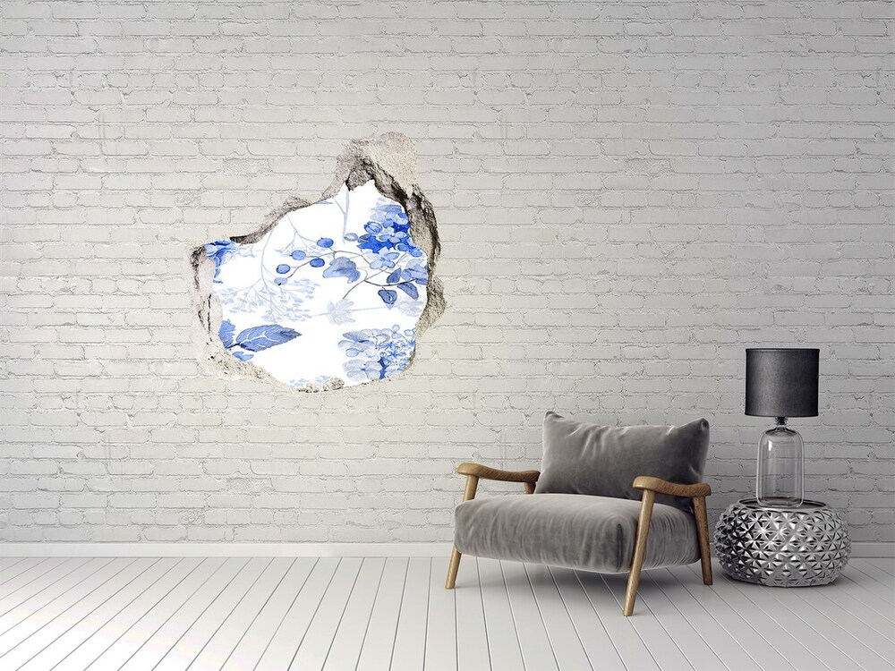 Hole wall sticker Floral pattern