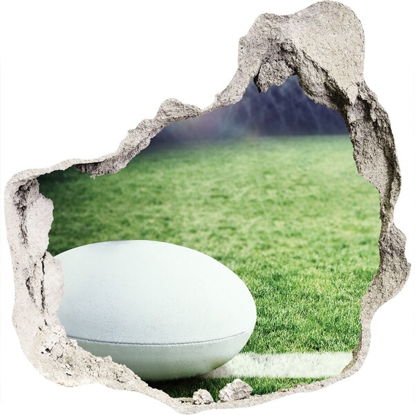 Hole in the wall decal Rugby on the pitch