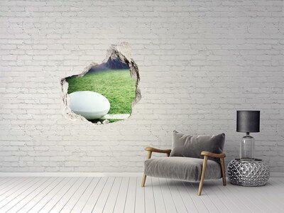 Hole in the wall decal Rugby ball