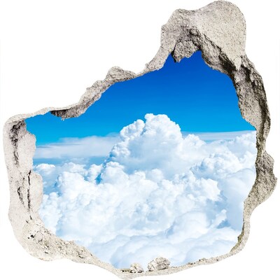 Hole in the wall sticker Bird's flight clouds