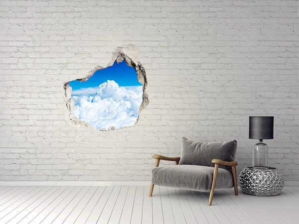 Hole in the wall sticker Bird's flight clouds