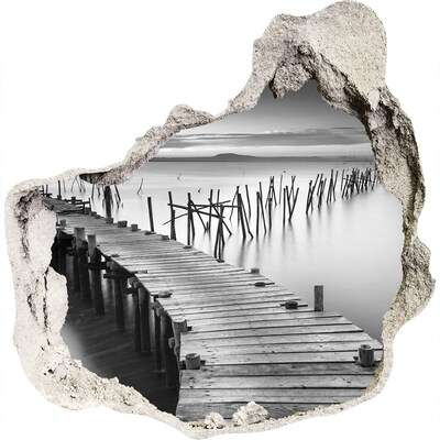 3D wall hole Pier in a foggy setting