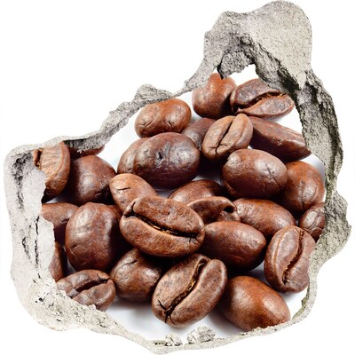 Hole wall sticker Coffee in a ruined wall