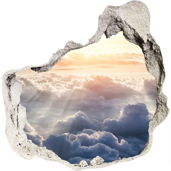 Hole in the wall sticker The sky is full of clouds