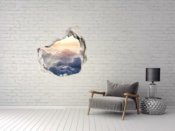 Hole in the wall sticker The sky is full of clouds