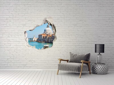 Hole in the wall decal Tropical flowers