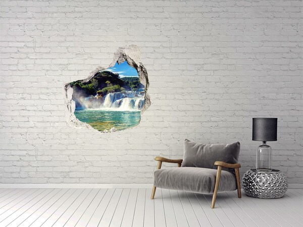 Hole in the wall sticker Waterfalls in Paradise