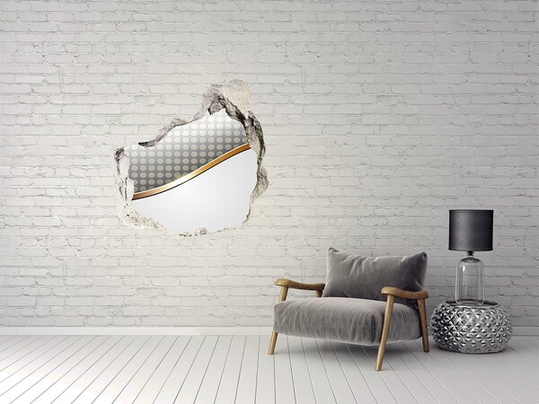 Hole in the wall sticker Broken mirror wall