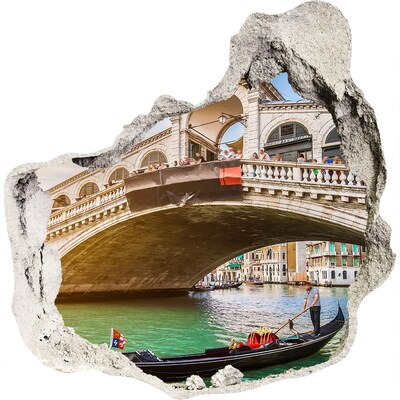 Hole wall sticker Rialto Bridge in Venice