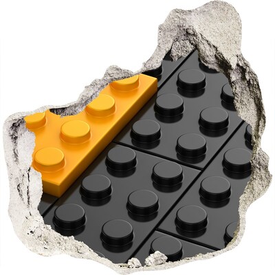 Hole wall sticker Broken LEGO brick wall