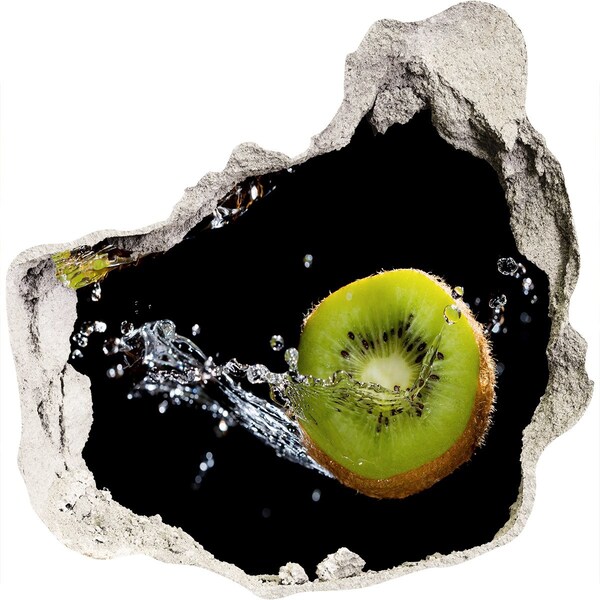 Hole in the wall decal Juicy kiwi in action