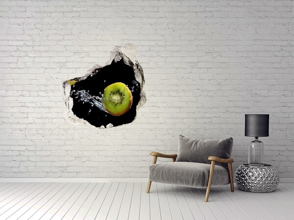 Hole in the wall decal Juicy kiwi in action